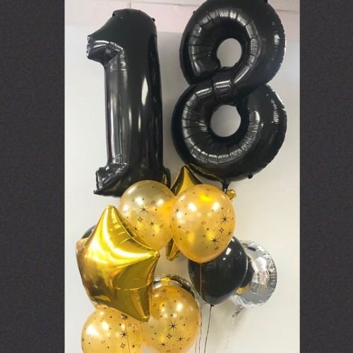 Balloon Bouquet # 88, 18th-Number-Celebration-Balloon-Bouquet