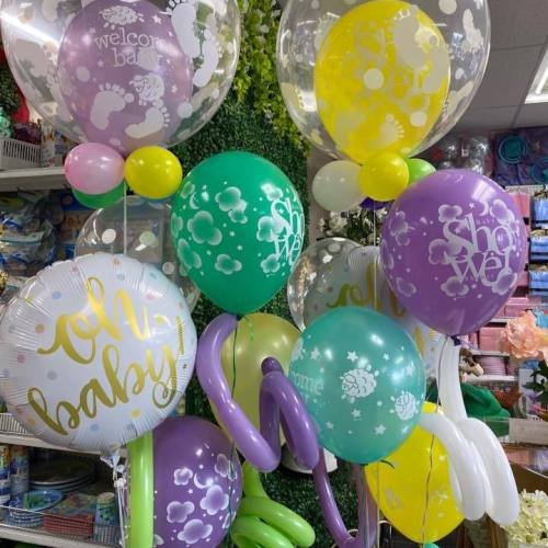 Balloon Bouquet # 69, Baby-Shower-Balloon-Bouquet