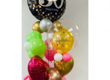 Balloon Bouquet # 2, 30th-Balloon-Bouquet-With-Double-Bubble-Foil-Latex-Balloons