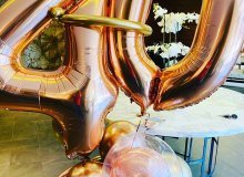 Balloon Bouquet #97, 40th-Birthday-Rose-Gold-Balloons