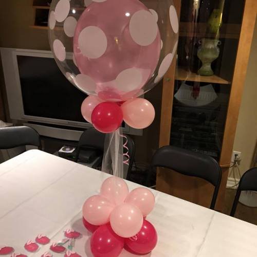 Balloon Bouquet # 39, Baby-Shower-Double-Bubble-Table centerpiece