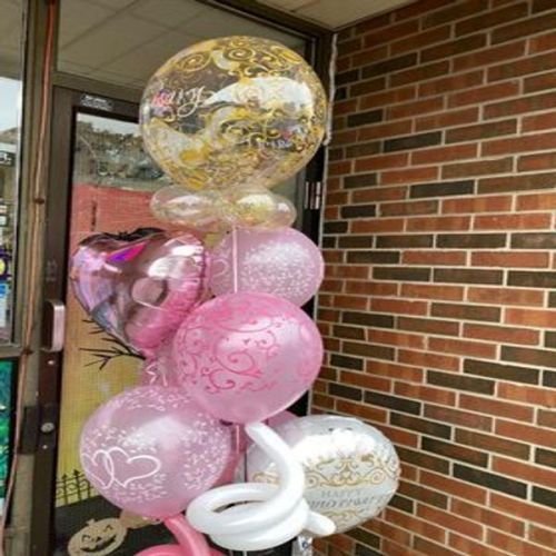 Balloon-Bouquet-96-Pink-Gold-Anniversary-Bouquet