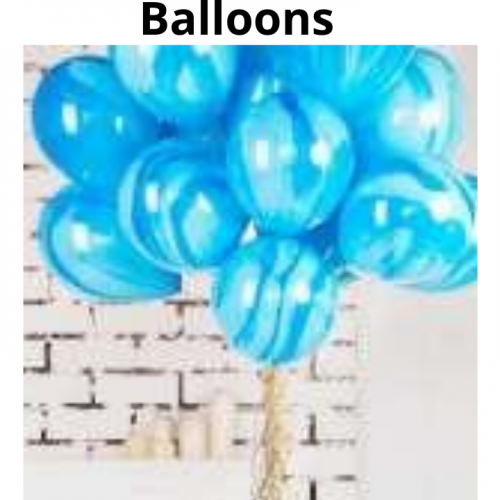 Balloon Bouquet # 18, Blue-SuperAgate-Balloons