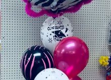 Balloon Bouquet # 73, Congrats-Grad-Pink-Balloon-Bouquet
