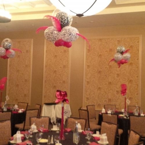 Balloon Bouquet # 53, Damask-Balloon-Bouquet