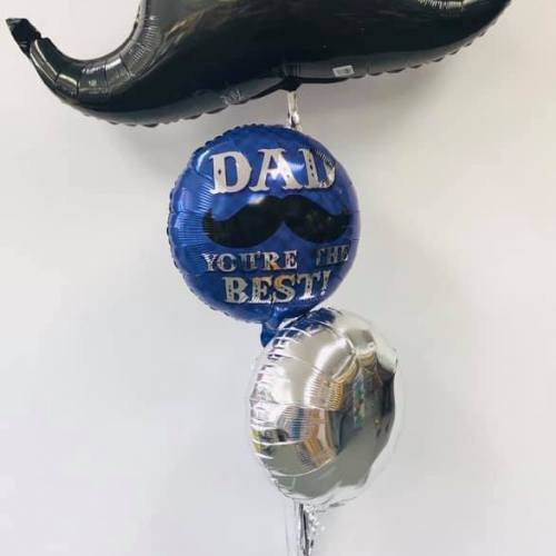 Balloon Bouquet # 67, Fathers-Day-Moustache-Balloon-Bouquet