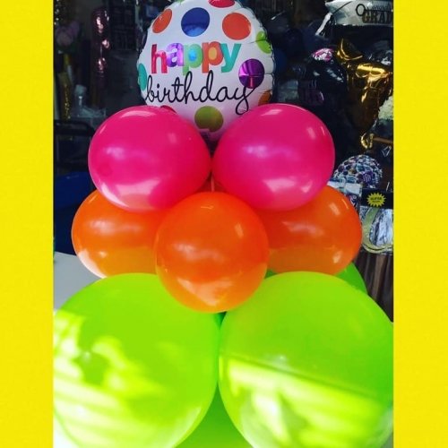 Balloon Bouquet # 37, Happy-Birthday-Centerpiece
