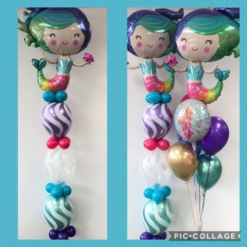 Balloon Bouquet # 91, Mermaid-Balloon-Arrangement