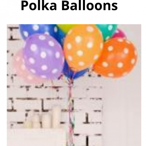 Balloon Bouquet # 14, Multicolored-Polka-Balloons