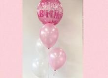 Balloon Bouquet #95, Pink-Bubble-Birthday-Bouquet