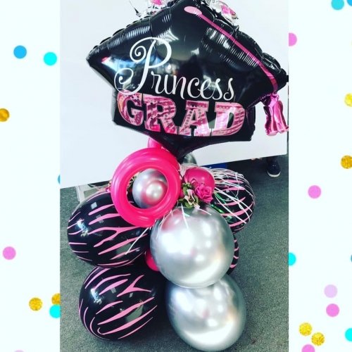 Balloon Bouquet # 77, Princess-Grad-Balloon-Bouquet