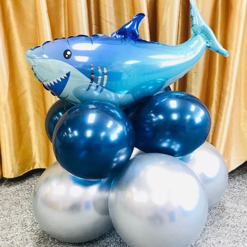 Balloon Bouquet # 80, Shark-Table-Centerpiece