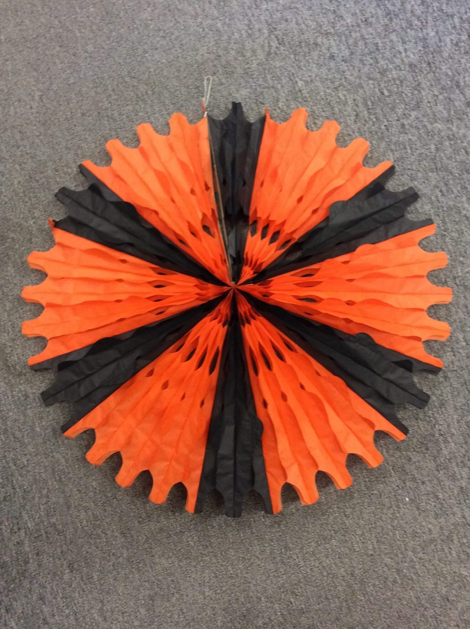 Fan Decor Black & Orange, Halloween Decoration