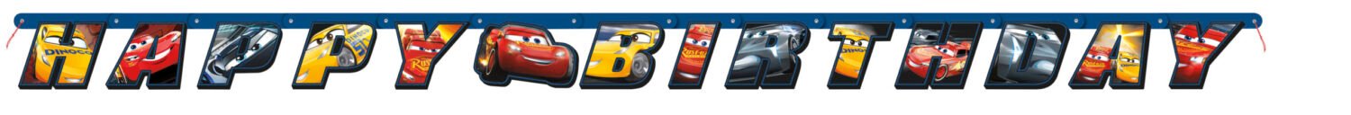 cars happy birthday banner