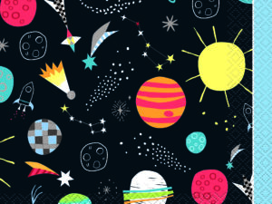space themed napkins