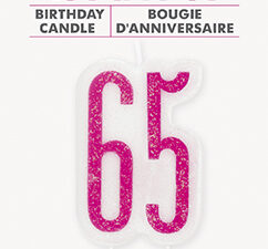 65th birthday candle
