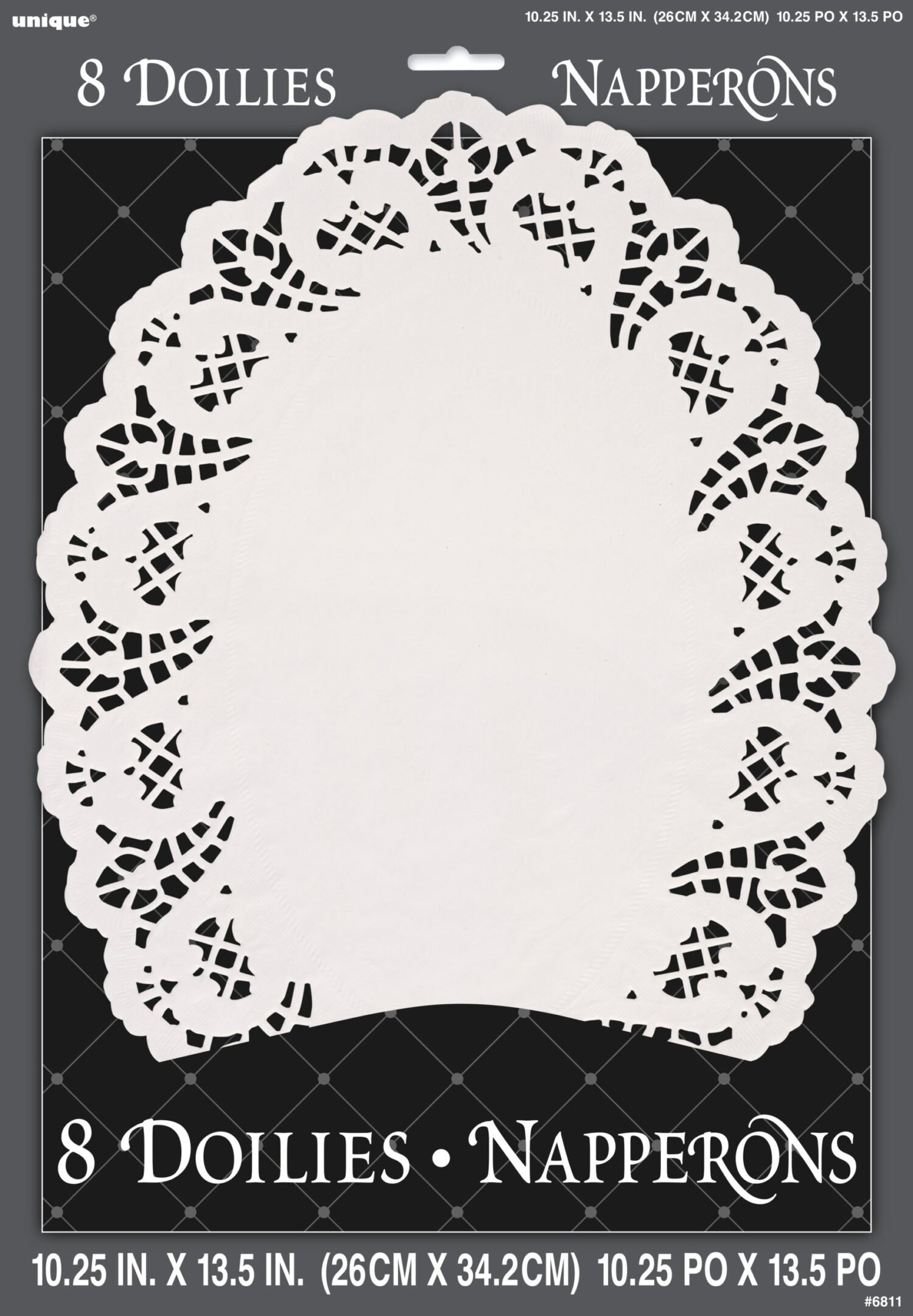 Oval Shape White Paper Doilies 10.25in x 13.5in