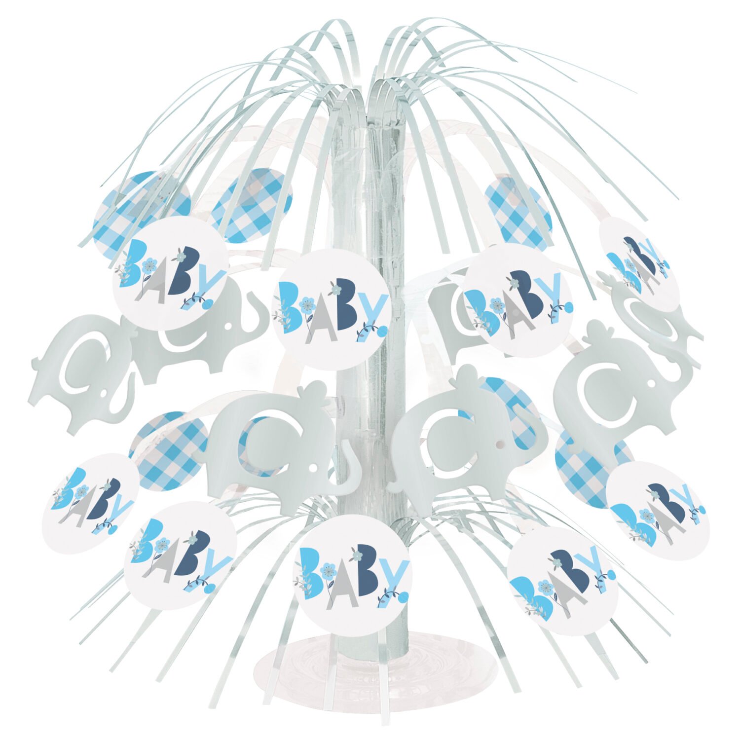 Baby Shower Centerpiece with Elephant Cut Outs