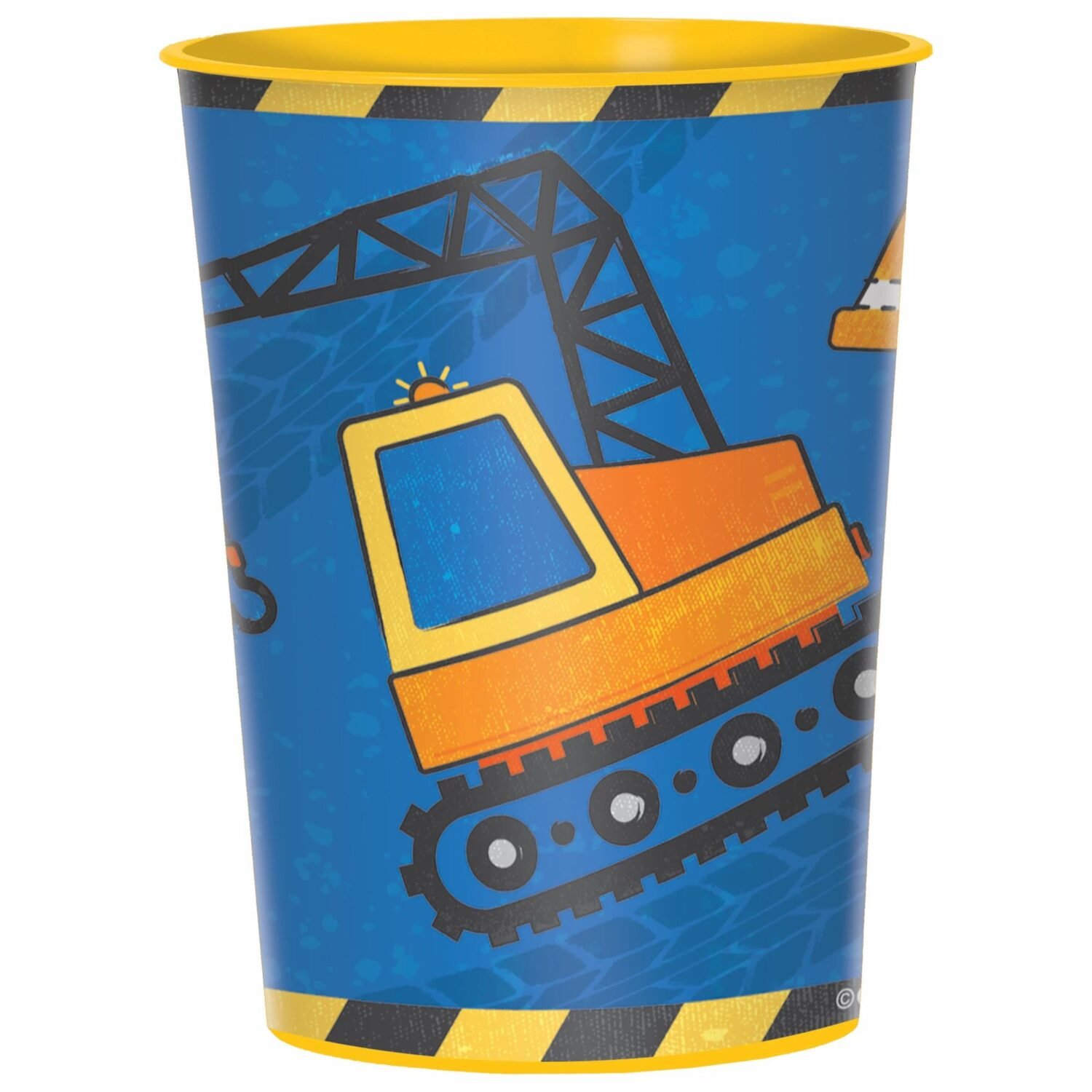 Construction Theme Plastic Cups - 1 CT, Themed Party Supplies.