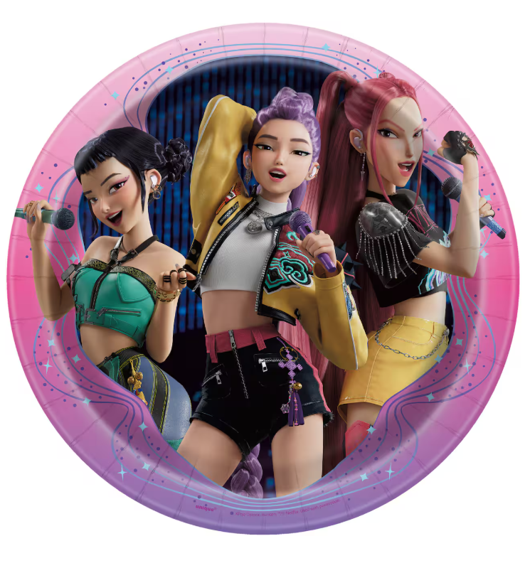 K Pop Demon Hunters Lunch Plates, 8ct