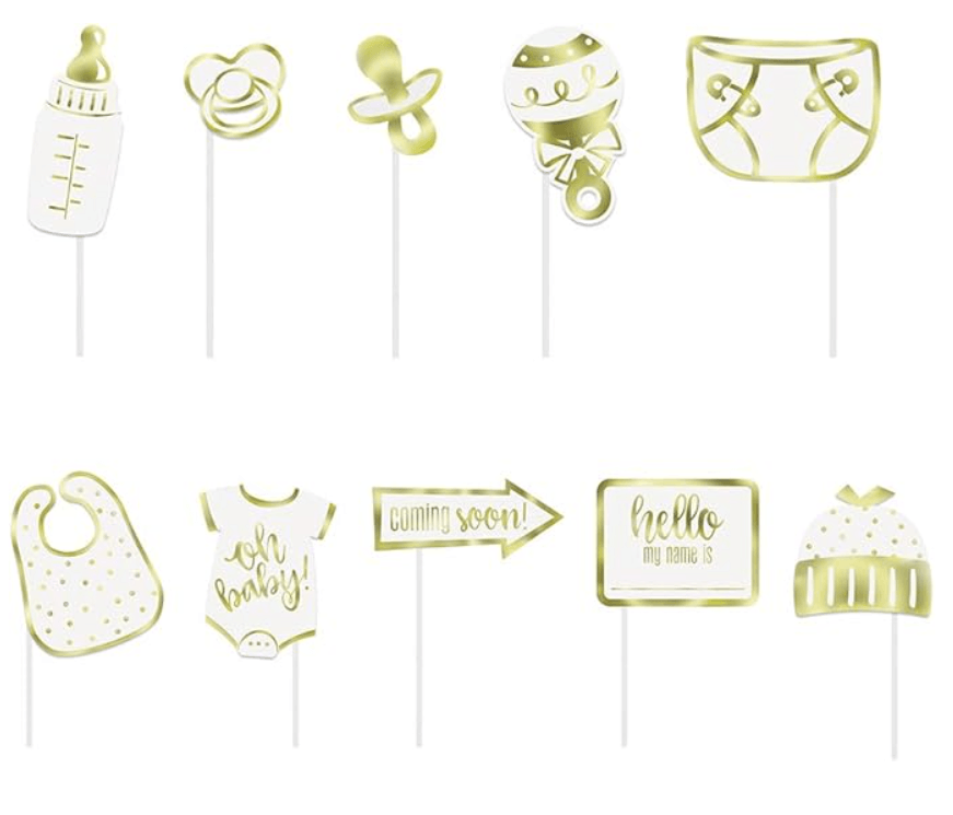 Baby Shower Photo Booth Props, 10ct